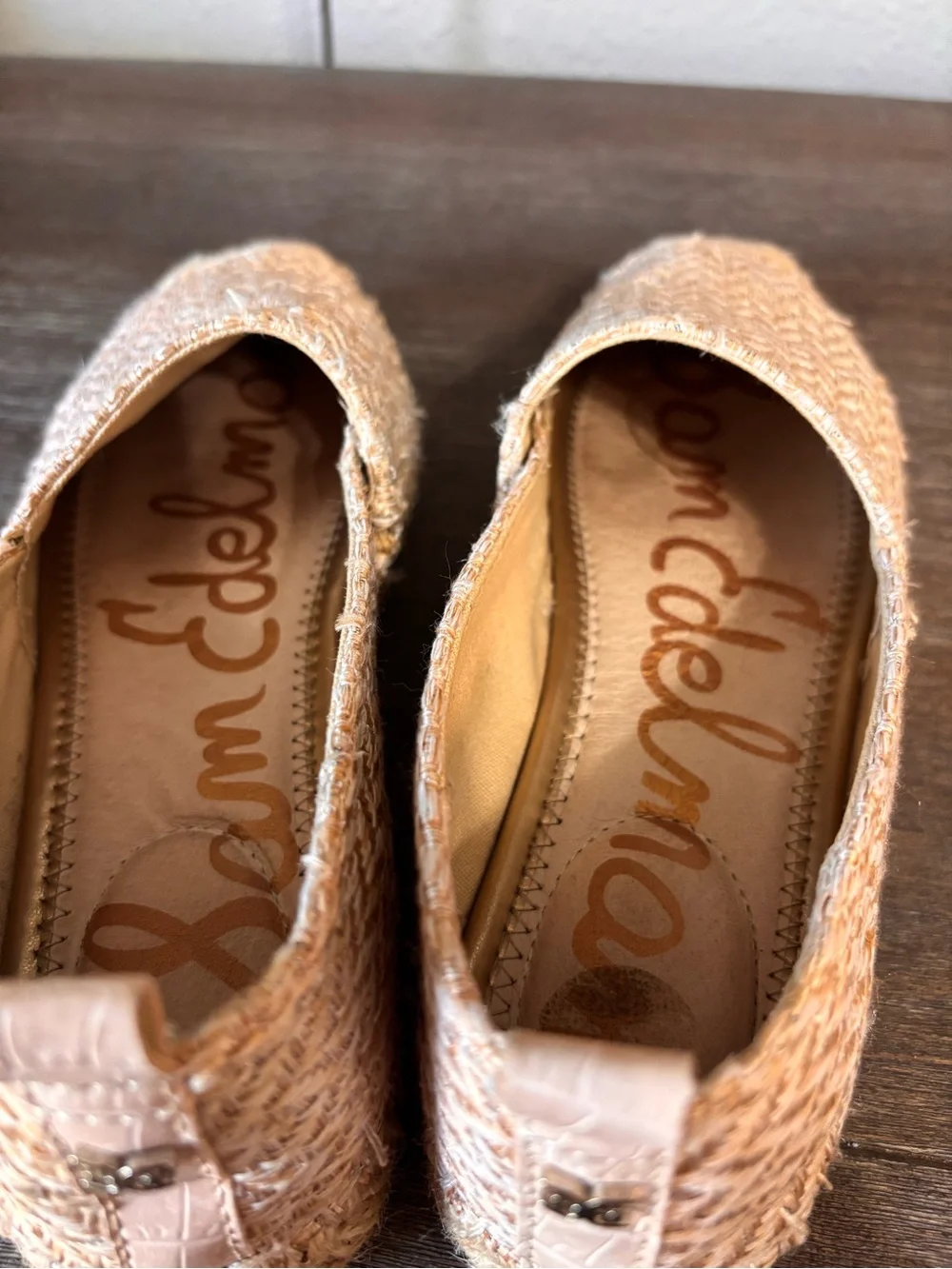 Sam Edelman Woven Espadrille Flats in Natural Beige - Women's Slip-On